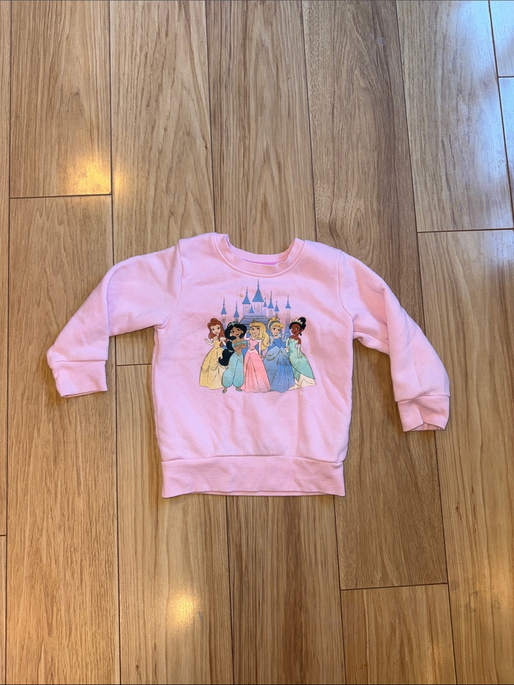 Disney Girls Light Pink Princess Castle Sweatshirt